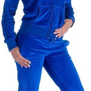 Elegant Velour 2-Piece Tracksuit Set for Women - Perfect for Sports & Leisure